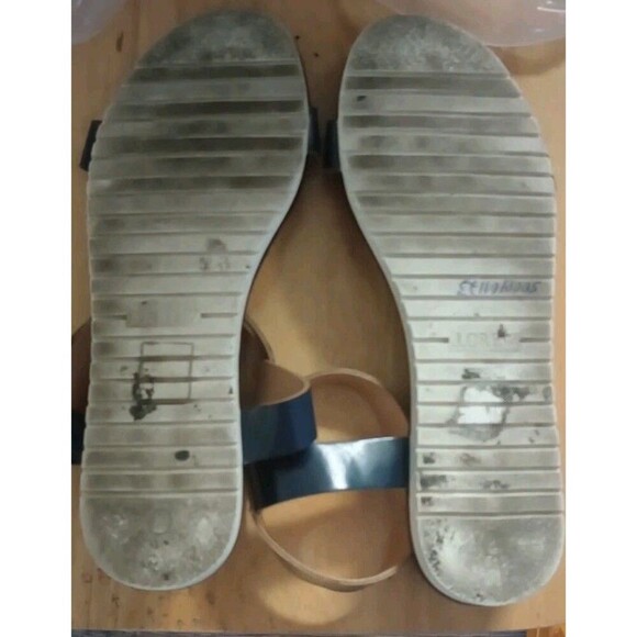 J. Crew Hadley Sandals Ankle Strap Open Toe Navy Blue Size 8 - Picture 4 of 6